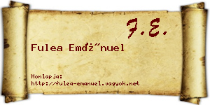 Fulea Emánuel névjegykártya
